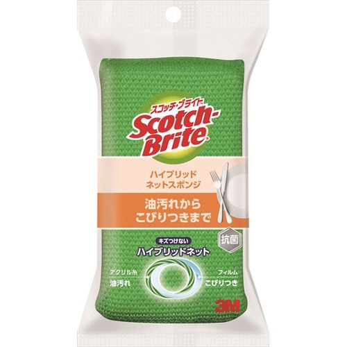 ３Ｍ　スコッチ・ブライト　ハイブリッドネットスポンジ　グリーン　ＨＢＮＴ－７５Ｇ　１個1