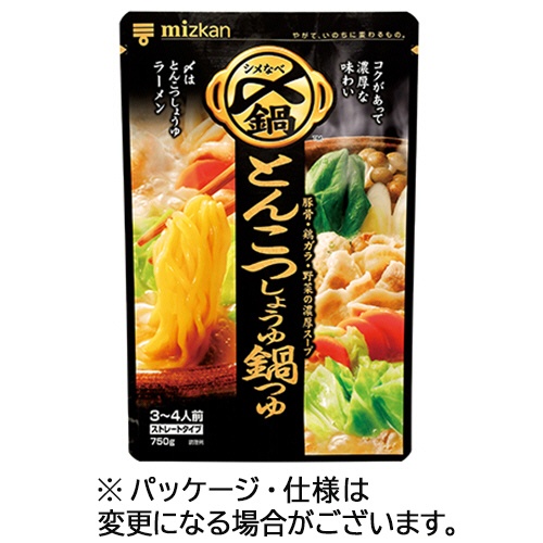 ミツカン　〆まで美味しい　とんこつしょうゆ鍋つゆ　ストレート　７５０ｇ　１個1