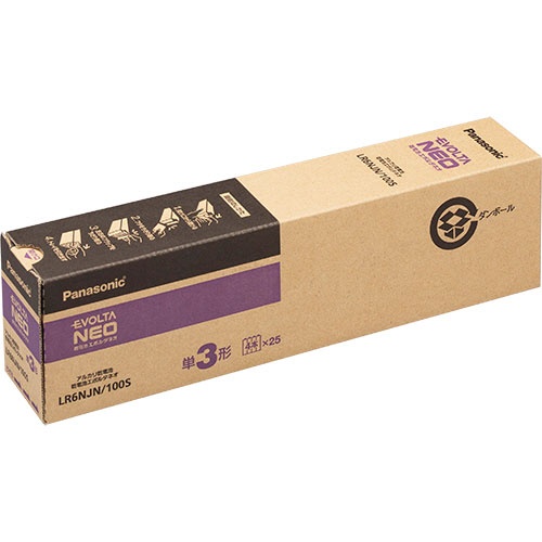 パナソニック　アルカリ乾電池　エボルタＮＥＯ　単３形　ＬＲ６ＮＪＮ／１００Ｓ　１箱（１００本）2