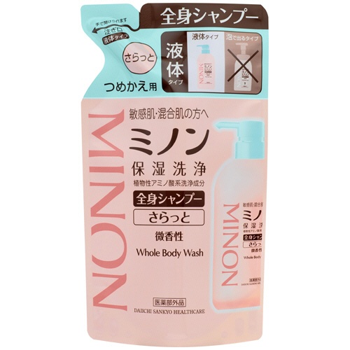 第一三共ヘルスケア　ミノン　全身シャンプー　さらっとタイプ　つめかえ用　３８０ｍＬ　１パック1