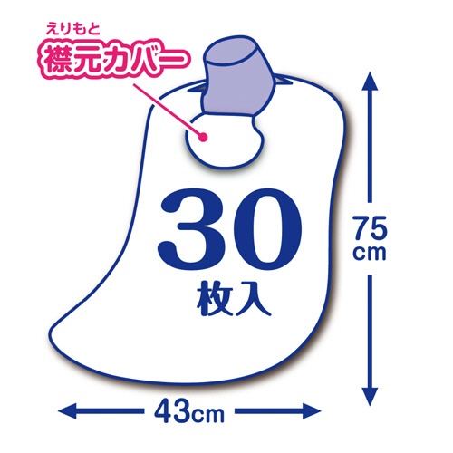 ストリックスデザイン　使い捨てお食事エプロン　ＫＮ－９４７　１パック（３０枚）2