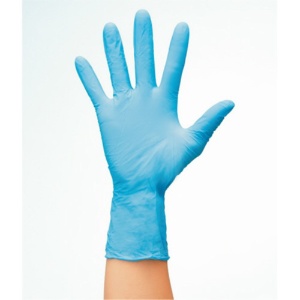 川西工業　ニトリル　使いきり極薄手袋　粉なし　ブルー　Ｓ　＃２０３９　１箱（１００枚）2