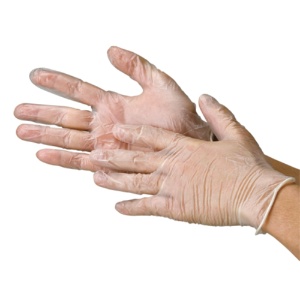 川西工業　ビニール使いきり手袋　粉なし　Ｓ　クリア　＃２０２３　１箱（１００枚）2