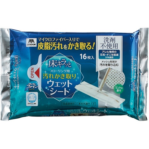山崎産業　コンドル　床キラッとフローリング用ウェットシートＡＦ　１パック（１６枚）1