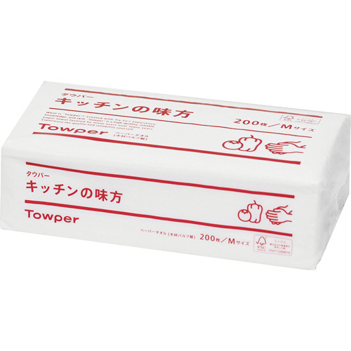 たのめーる】日本製紙クレシア タウパー キッチンの味方 M 200枚 1 