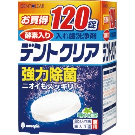 紀陽除虫菊　入れ歯洗浄剤　デントクリア　Ｋ－７００１　１箱（１２０錠）