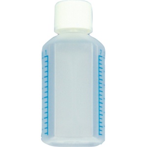 シンリョウ　滅菌済セキュリティプリントメモリ瓶　青目盛　１００ｍｌ　１セット（１４０本）1