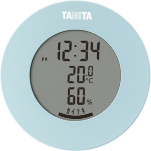 タニタ　デジタル温湿度計　ライトブルー　ＴＴ－５８５ＢＬ　１個1