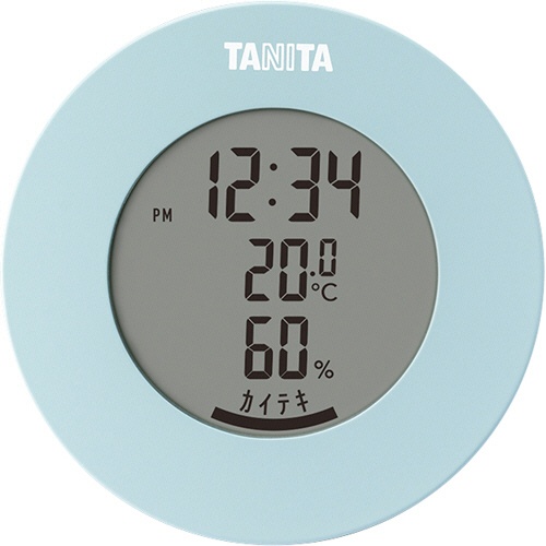 タニタ　デジタル温湿度計　ライトブルー　ＴＴ－５８５ＢＬ　１個1