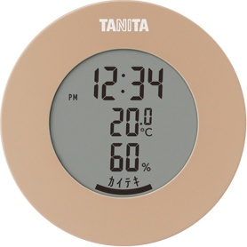 タニタ　デジタル温湿度計　ライトブラウン　ＴＴ－５８５ＢＲ　１個