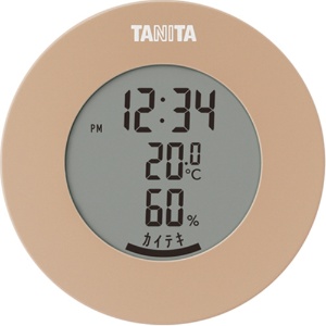 タニタ　デジタル温湿度計　ライトブラウン　ＴＴ－５８５ＢＲ　１個1
