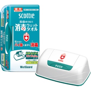日本製紙クレシア　スコッティ　消毒ウェットタオル　ボックス　本体　１個（４０枚）1