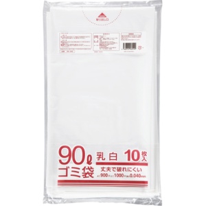 クラフトマン　業務用乳白半透明　メタロセン配合厚手ゴミ袋　９０Ｌ　ＨＫ－０８６　１パック（１０枚）1