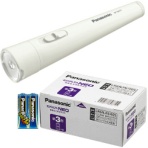 パナソニック　ＬＥＤ懐中電灯　ＢＦ－ＢＧ０１Ｎ－Ｗ＋アルカリ乾電池　エボルタＮＥＯ単３形４０本　１セット