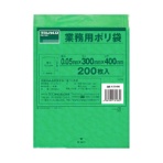 ＴＲＵＳＣＯ　小型緑色ポリ袋　０．０５×３００×４００ｍｍ　Ａ－３０４０Ｇ　１パック（２００枚）