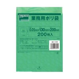ＴＲＵＳＣＯ　小型緑色ポリ袋　０．０５×２００×１３０ｍｍ　Ａ－１３２０Ｇ　１袋（２００枚）