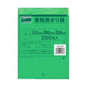 ＴＲＵＳＣＯ　小型緑色ポリ袋　０．０５×３００×２００ｍｍ　Ａ－２０３０Ｇ　１パック（２００枚）1