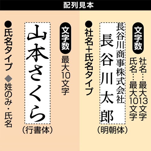 シヤチハタ　慶弔おなまえスタンプ（メールオーダー式）　印面タテ書き　ＧＳ－ＫＡ／ＭＯ　１個3