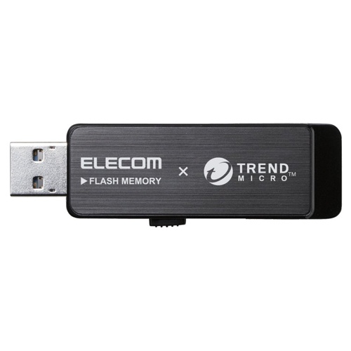 エレコム　ウイルス対策ＵＳＢ３.０メモリ（Ｔｒｅｎｄ　Ｍｉｃｒｏ）　８ＧＢ　ブラック　ＭＦ－ＴＲＵ３０８ＧＢＫ　１個4