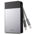 バッファロー ICカード対応MILスペック耐衝撃ボディー防滴・防塵ポータブルHDD 1TB シルバー HD-PZN1.0U3-S 1台