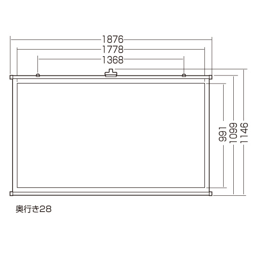 SANWA SUPPLY プロジェクタースクリーン 壁掛け式 アスペクト比