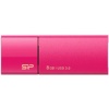 シリコンパワー USB3.0 スライド式フラッシュメモリ 8GB ピンク SP008GBUF3B05V1H 1個