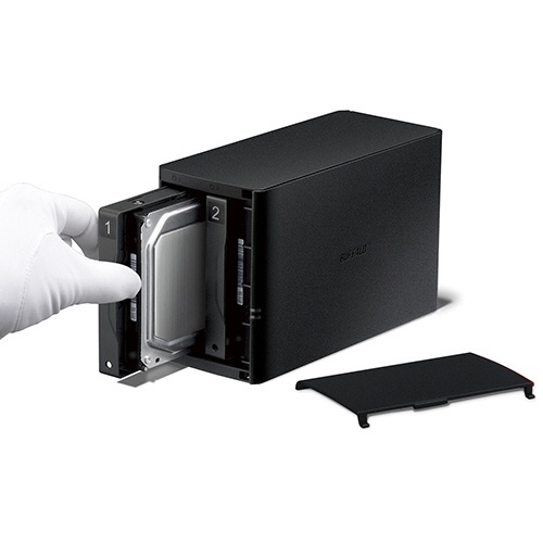 バッファロー　ＬｉｎｋＳｔａｔｉｏｎ　ｆｏｒ　ＳＯＨＯ　３年保証　ＲＡＩＤ機能　ネットワークＨＤＤ　２ドライブ　４ＴＢ　ＬＳ２２０ＤＮ０４０２Ｂ　１台2