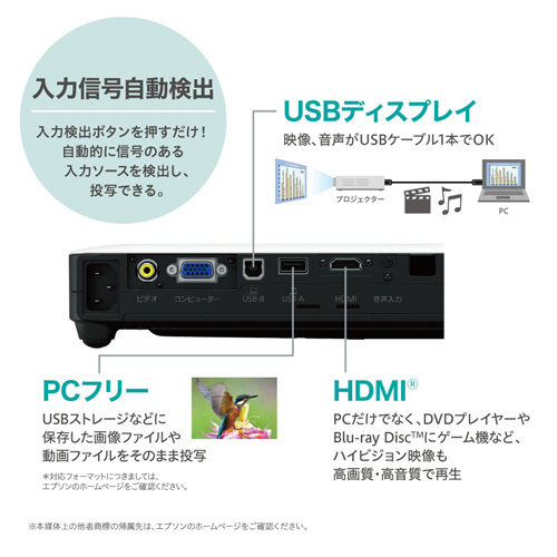 たのめーる】エプソン ビジネスプロジェクター フルHD 3200ルーメン EB