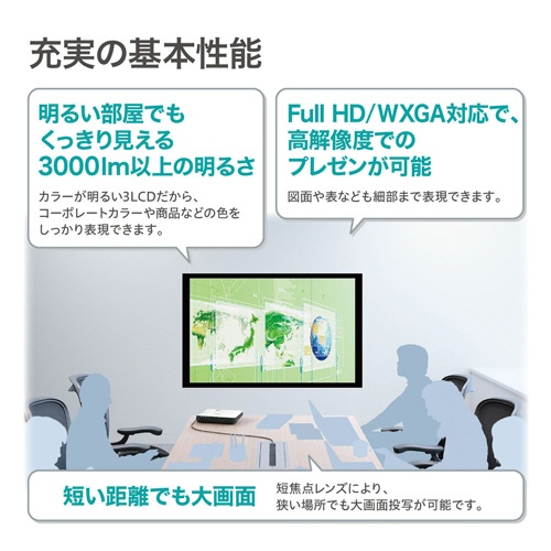 エプソン　ビジネスプロジェクター　ＷＸＧＡ　３２００ルーメン　ＥＢ－１７８５Ｗ　１台4