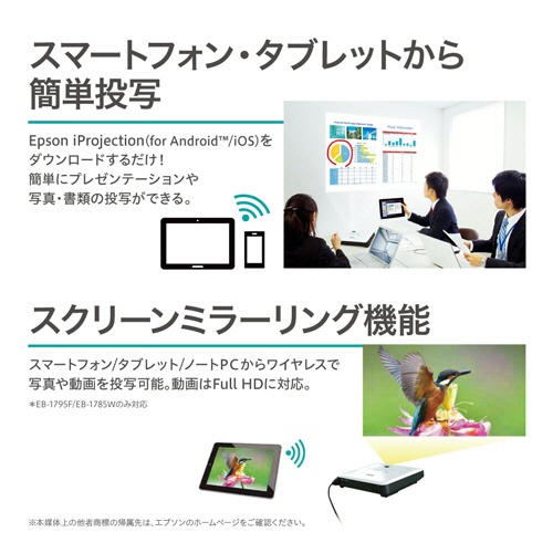 エプソン　ビジネスプロジェクター　ＷＸＧＡ　３２００ルーメン　ＥＢ－１７８５Ｗ　１台6