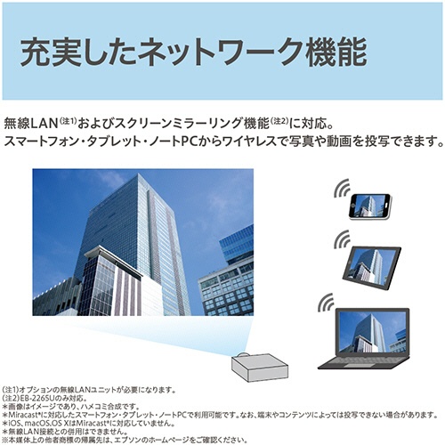 エプソン　ビジネスプロジェクター　ＷＵＸＧＡ　５５００ルーメン　ＥＢ－２２６５Ｕ　１台6