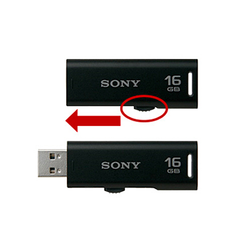 たのめーる】ソニー スライドアップ USBメモリー ポケットビット 16GB 