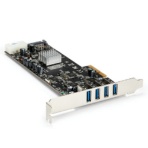 ＳｔａｒＴｅｃｈ．ｃｏｍ　ＵＳＢ　３．０　４ポート増設ＰＣＩ　Ｅｘｐｒｅｓｓインターフェースカード　ブラック　ＰＥＸＵＳＢ３Ｓ４４Ｖ　１個