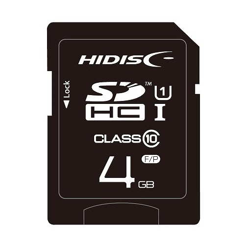 ハイディスク　ＳＤＨＣカード　４ＧＢ　ｃｌａｓｓ１０　ＵＨＳ-Ｉ対応　ＨＤＳＤＨ４ＧＣＬ１０ＵＩＪＰ３　１枚1