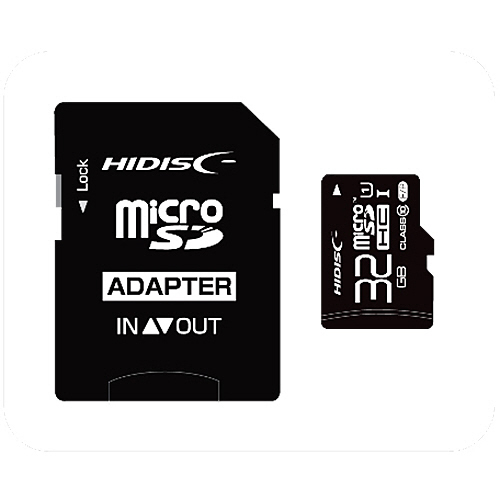 【クリックでお店のこの商品のページへ】ハイディスク microSDHCカード 32GB class10 UHS-I対応 SD変換アダプター付き HDMCSDH32GCL10UIJP3 1枚 HDMCSDH32GCL10UIJP3