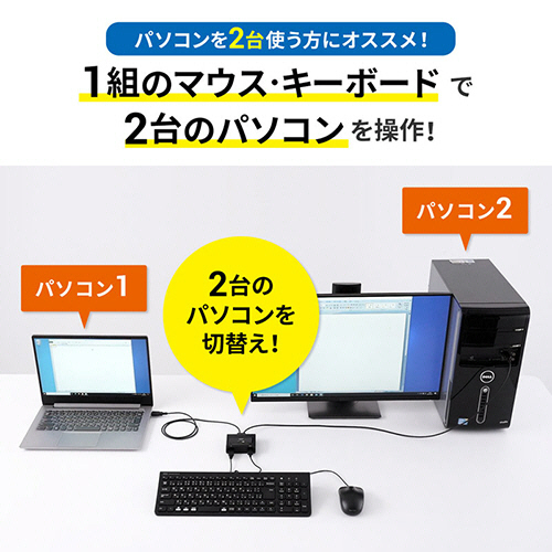 たのめーる】サンワサプライ キーボード・マウス用パソコン切替