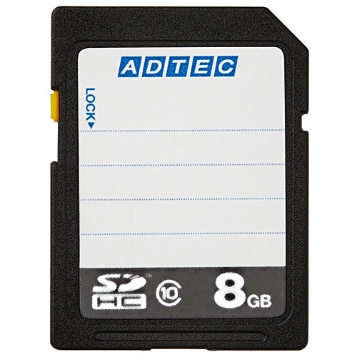 アドテック　ＳＤＨＣメモリカード　８ＧＢ　Ｃｌａｓｓ１０　インデックスタイプ　ＡＤ－ＳＤＴＨ８Ｇ／１０Ｒ　１枚1