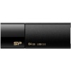 シリコンパワー USB3.0 スライド式フラッシュメモリ 64GB ブラック SP064GBUF3B05V1K 1個