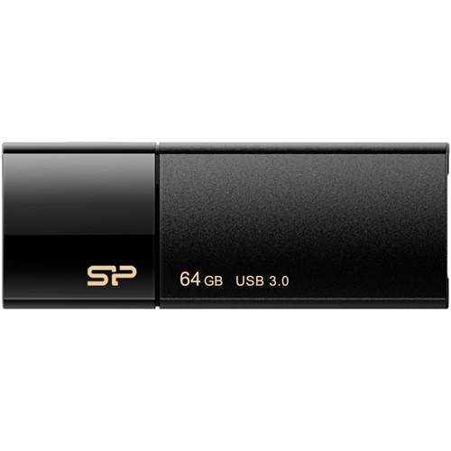 シリコンパワー　ＵＳＢ３．０　スライド式フラッシュメモリ　６４ＧＢ　ブラック　ＳＰ０６４ＧＢＵＦ３Ｂ０５Ｖ１Ｋ　１個1