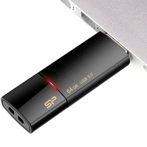 シリコンパワー　ＵＳＢ３．０　スライド式フラッシュメモリ　６４ＧＢ　ブラック　ＳＰ０６４ＧＢＵＦ３Ｂ０５Ｖ１Ｋ　１個4