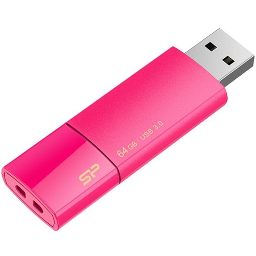 シリコンパワー　ＵＳＢ３．０　スライド式フラッシュメモリ　６４ＧＢ　ピンク　ＳＰ０６４ＧＢＵＦ３Ｂ０５Ｖ１Ｈ　１個3