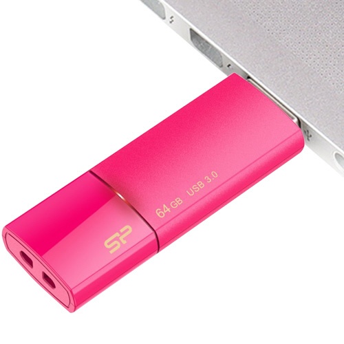 シリコンパワー　ＵＳＢ３．０　スライド式フラッシュメモリ　６４ＧＢ　ピンク　ＳＰ０６４ＧＢＵＦ３Ｂ０５Ｖ１Ｈ　１個4