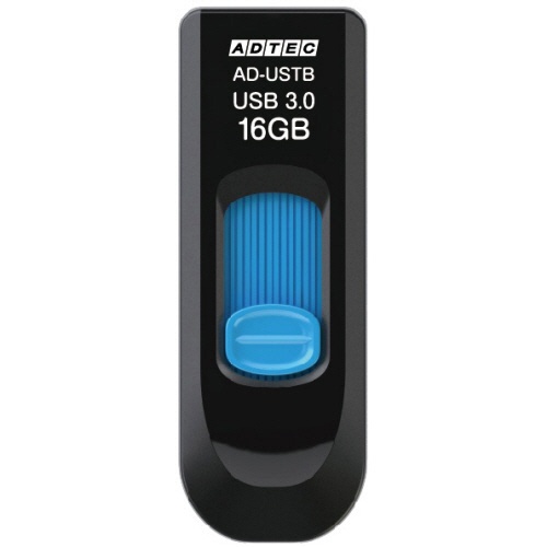 アドテック　ＵＳＢ３．０　スライド式フラッシュメモリ　１６ＧＢ　ブラック＆ブルー　ＡＤ－ＵＳＴＢ１６Ｇ－Ｕ３Ｒ　１個1