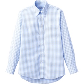 ボンマックス　グラフチェック長袖シャツ　ブルー　Ｓサイズ　ＦＢ４５０６Ｕ－７－Ｓ　１枚