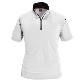 バートル　半袖ジップシャツ　ホワイト　ＳＳサイズ　４１５－２９－ＳＳ　１着
