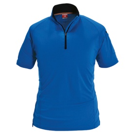 バートル　半袖ジップシャツ　サーフブルー　ＳＳサイズ　４１５－４７－ＳＳ　１着