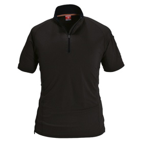 バートル　半袖ジップシャツ　ブラック　ＳＳサイズ　４１５－３５－ＳＳ　１着