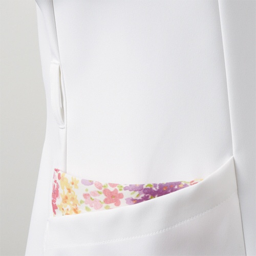 住商モンブラン　ＬＡＵＲＡ　ＡＳＨＬＥＹ　ナースジャケット（半袖）　ローズ×アメリピンク　Ｓサイズ　ＬＷ６０１－６２－Ｓ　１着4