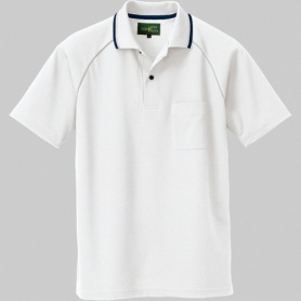 アイトス　制電半袖ポロシャツ（男女兼用）　エコ制電ニット　ホワイト　Ｍサイズ　ＡＺ－５０００５－００１－Ｍ　１着