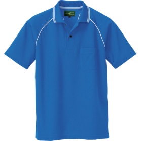アイトス　制電半袖ポロシャツ（男女兼用）　エコ制電ニット　ブルー　Ｓサイズ　ＡＺ－５０００５－００６－Ｓ　１着